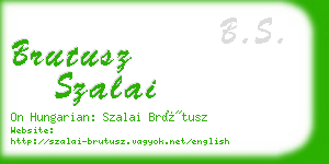 brutusz szalai business card
